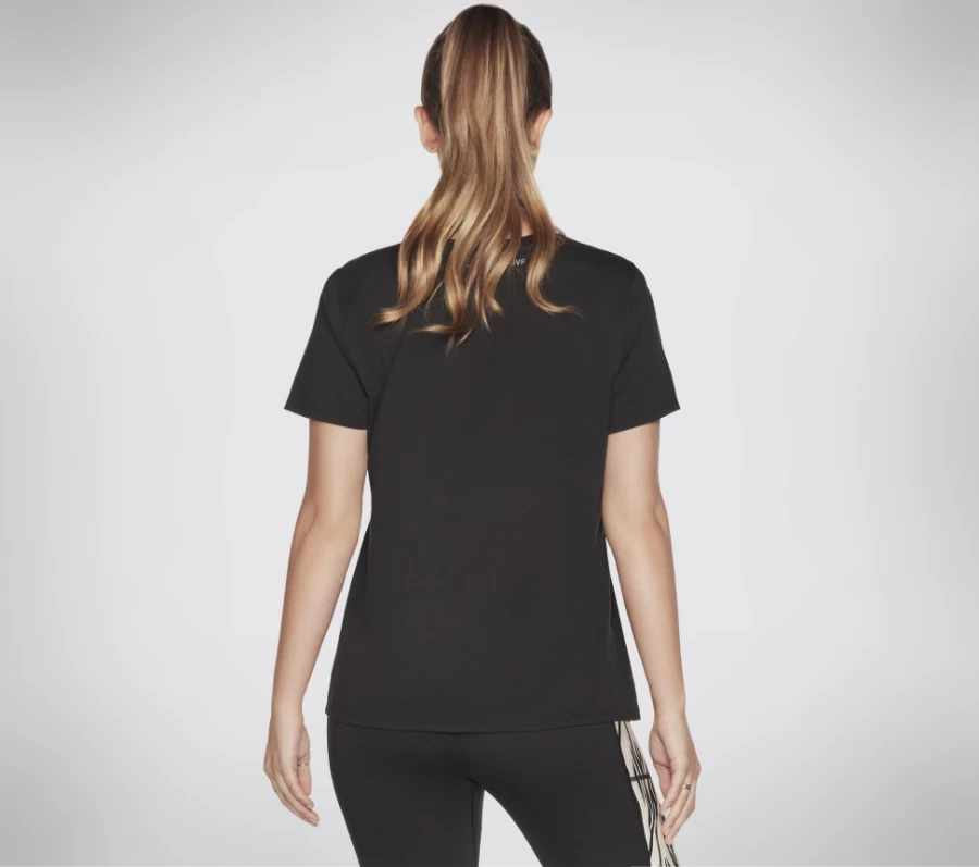 SKECHERS Women's Black Midnight Kiss Tee - Comfortable Casual T-Shirt