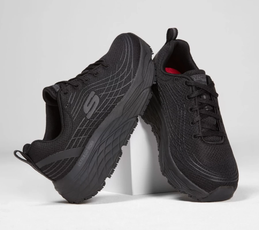 SKECHERS Women's Work Relaxed Fit Max Cushioning Elite Sr Sneakers in Black