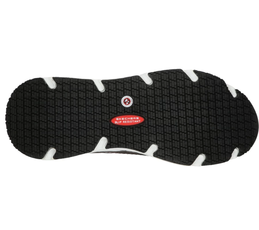 SKECHERS Men's Work Max Cushioning Sr Indurite Alloy Toe Safety Shoes - Black/White