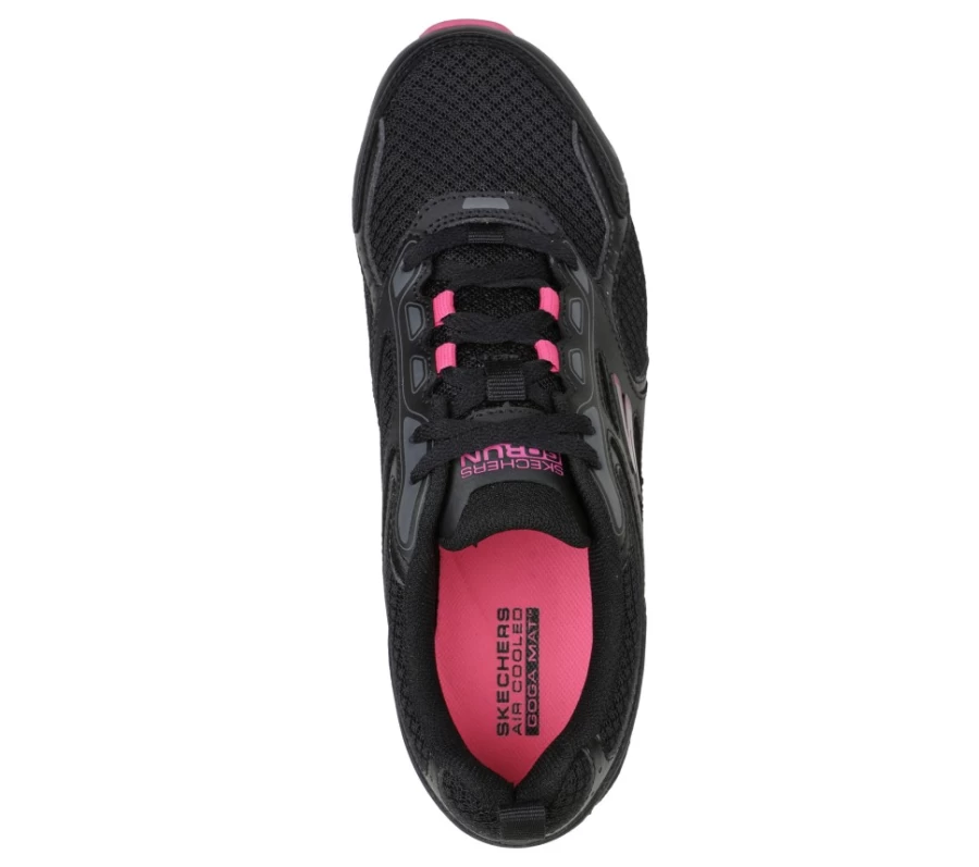 SKECHERS Women's Go Run Consistent Running Shoes - Black & Pink Lightweight Sneakers for Women
