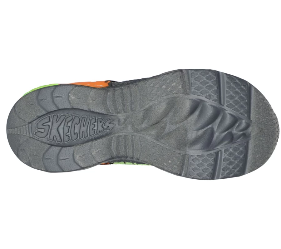 SKECHERS Kids Skech-O-Saurus Dino-Lights Sneakers in Black & Orange