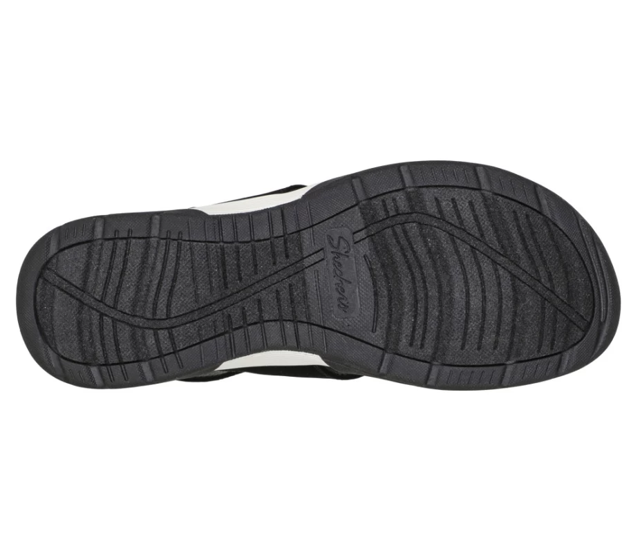 SKECHERS Women's Arch Fit Reggae Sport Sneakers in Black & White - Comfortable Walking Shoes
