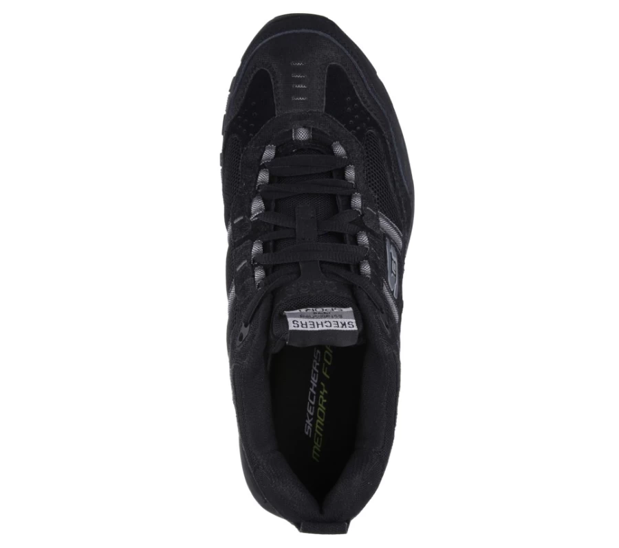 SKECHERS Men's Vigor 2.0 - Trait Sneakers in Black | Lightweight Comfort Walking Shoes