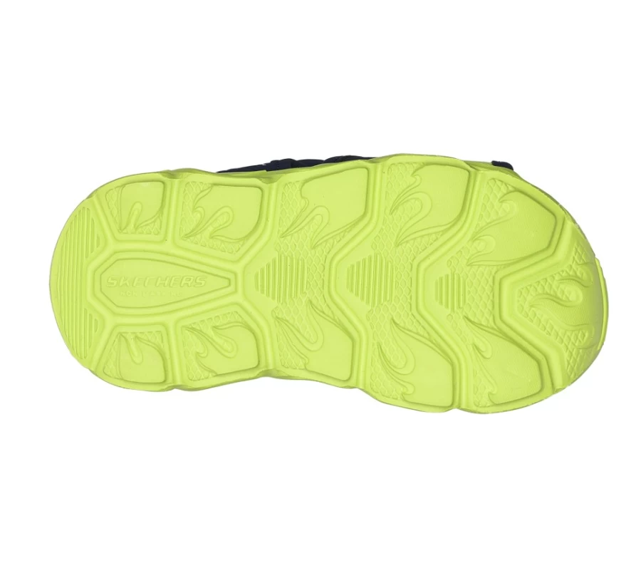 SKECHERS Kids S-Lights Thermo-Flash Heat Tide Sneakers in Navy/Lime - Light-Up Athletic Shoes for Boys & Girls
