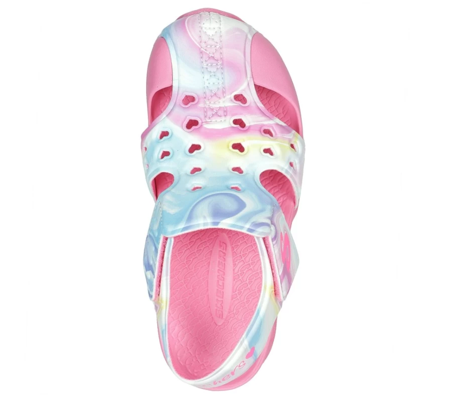 SKECHERS Kids Side Wave - Swirl Bliss Sneakers in Hot Pink / Multi Color