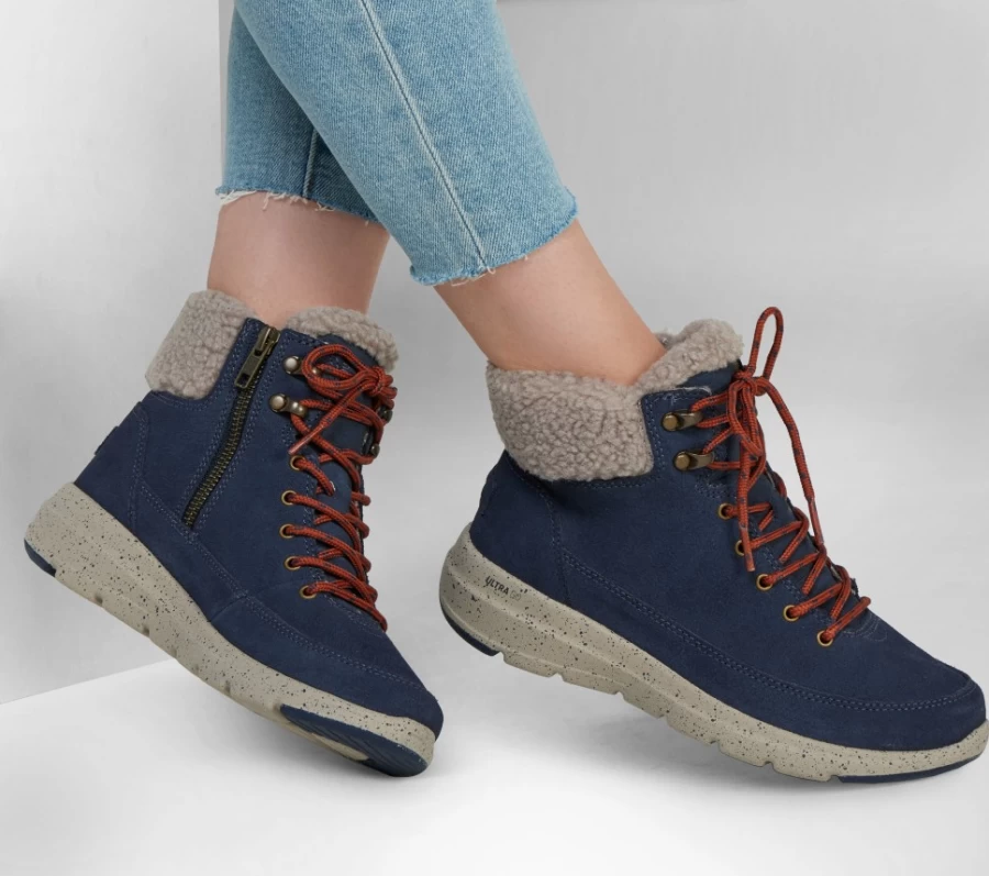 SKECHERS Women's On-The-Go Glacial Ultra Sneakers in Navy - Woodsy Comfort Walking Shoes