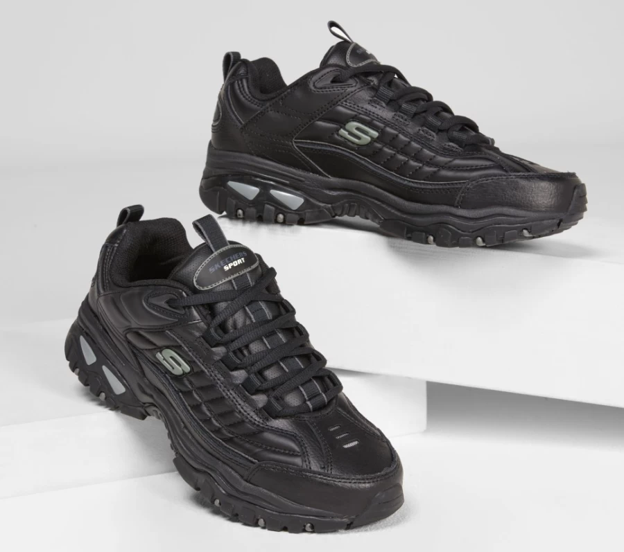 SKECHERS Men's Energy After Burn Sneakers in Black - Lightweight Running Shoes for Enhanced Performance