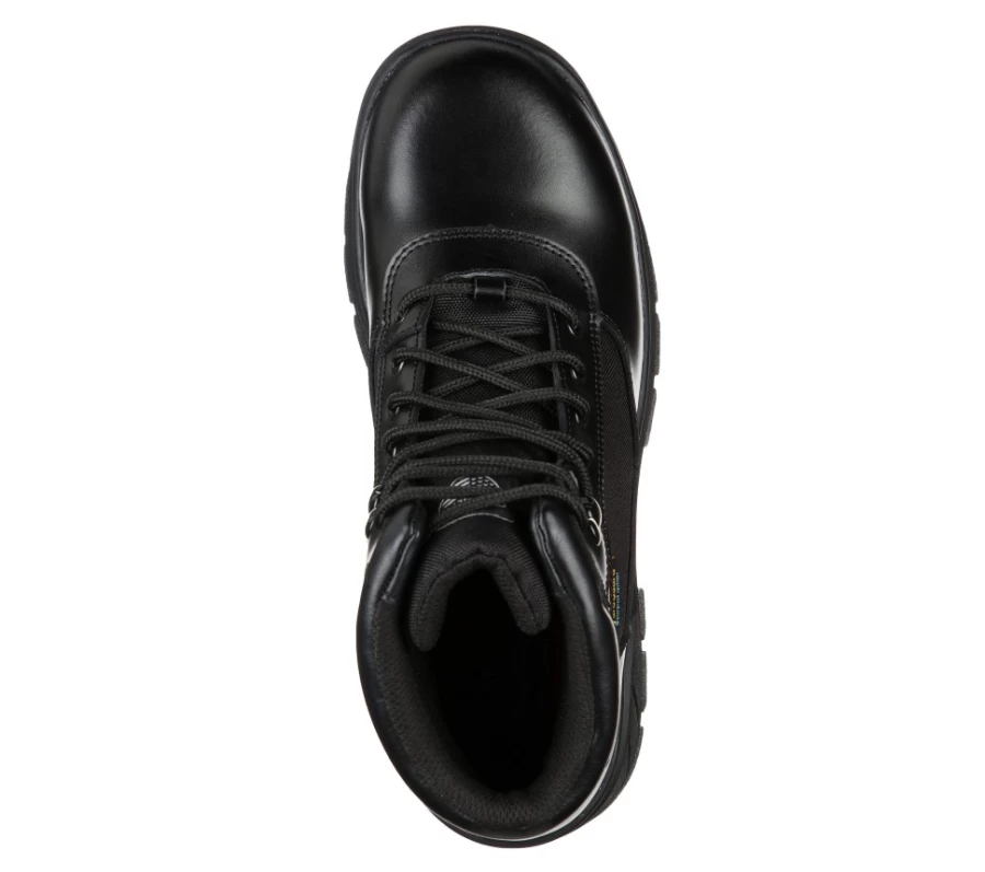 SKECHERS Men's Wascana Benen WP Tactical Boots - Relaxed Fit, Black