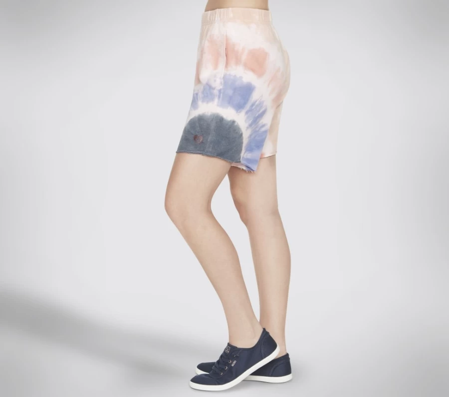 SKECHERS Women's Pink Crescent Tie Dye Shorts - Bobs Comfort Casual Wear