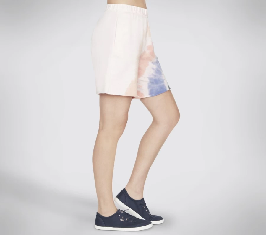 SKECHERS Women's Pink Crescent Tie Dye Shorts - Bobs Comfort Casual Wear