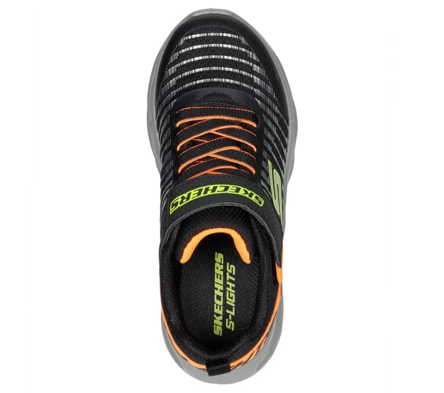 SKECHERS Kids Twisty Brights Sneakers in Black & Orange - Novlo Style