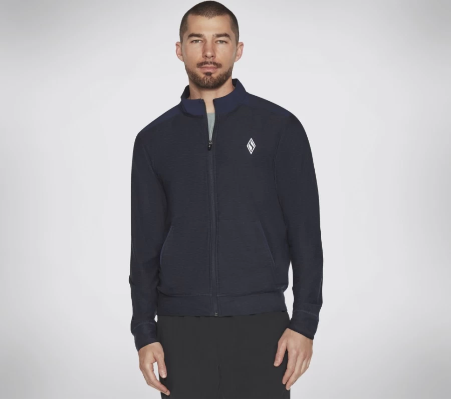 SKECHERS Men's Navy Ultra Go Lite Skech-Knits Hoodless Hoodie