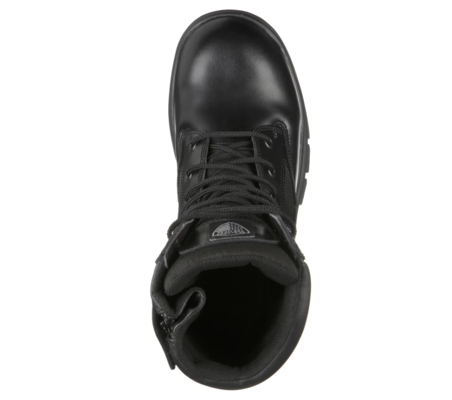 SKECHERS Men's Wascana Athas Tactical Relaxed Fit Sneakers in Black