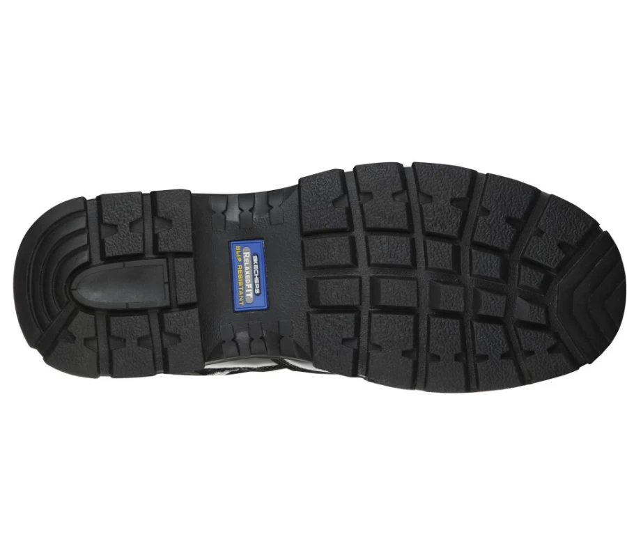 SKECHERS Men's Wascana Athas Tactical Relaxed Fit Sneakers in Black