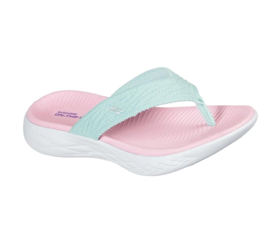 SKECHERS Kids' On The Go 600 Sneakers in Turquoise & Pink - Sunny Horizon Style