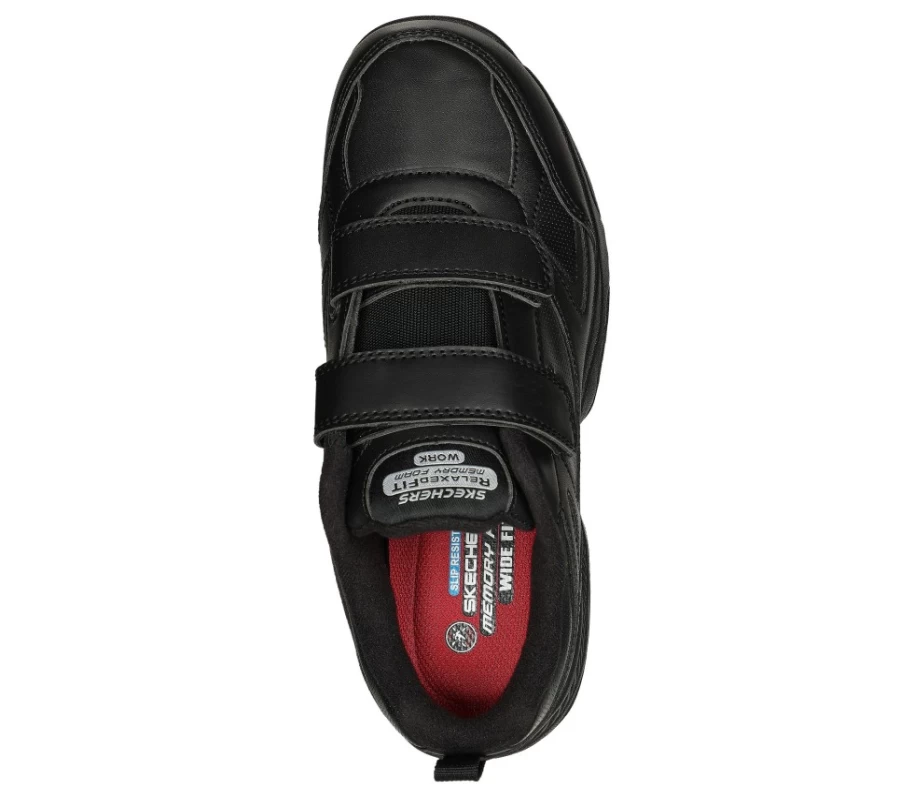 SKECHERS Men's Dighton-Rolind Sr Black Work Shoes