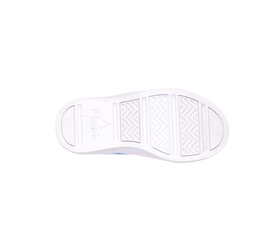 SKECHERS Kids Twinkle Toes Twi-Lites 2.0 Magical Spectrum Light-Up Sneakers in Light Blue / Multi