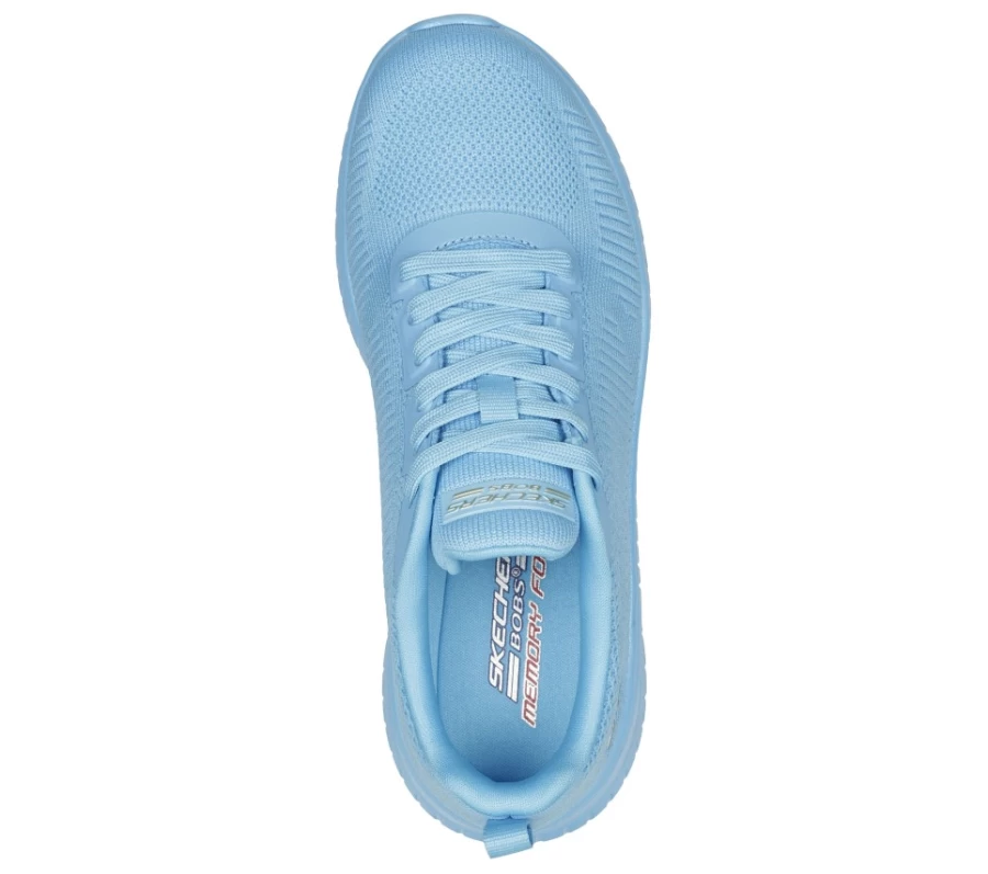 SKECHERS Women's Bobs Squad Chaos - Aqua Comfortable Sneakers with Cool Rhythms Design