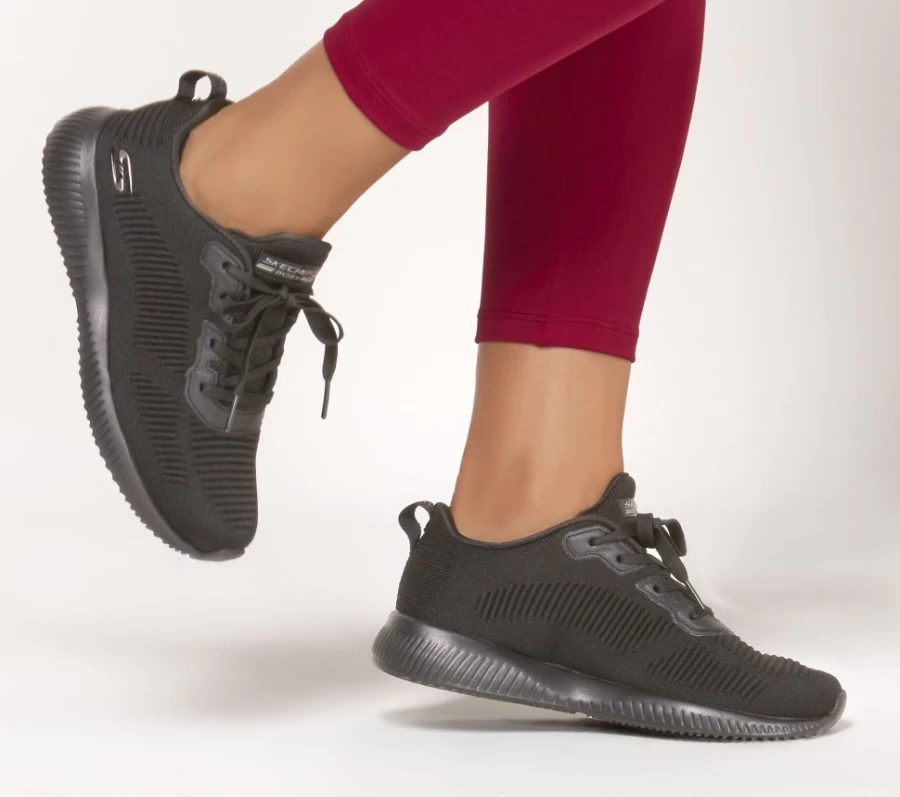 SKECHERS Women's Bobs Sport Squad - Tough Talk Sneakers in Black