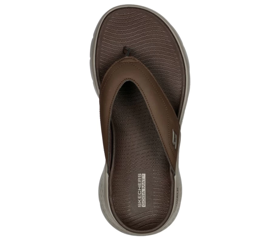 SKECHERS Men's Go Walk Flex Sandal - Vallejo in Chocolate | Lightweight Comfortable Walking Sandals