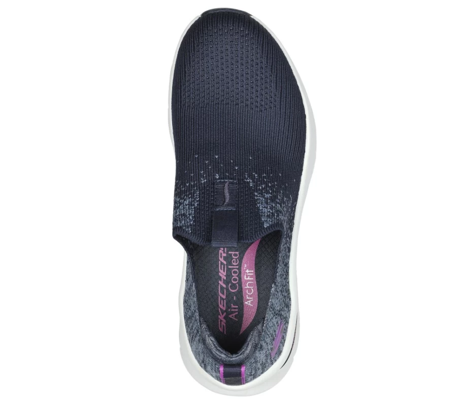 SKECHERS Women's Navy Arch Fit D'Lux Key Journey Relaxed Fit Walking Shoes