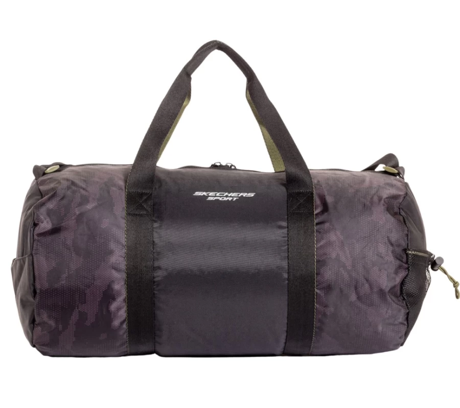 SKECHERS Men's Camouflage Circular Duffel Bag - Sporty Travel & Gym Accessory