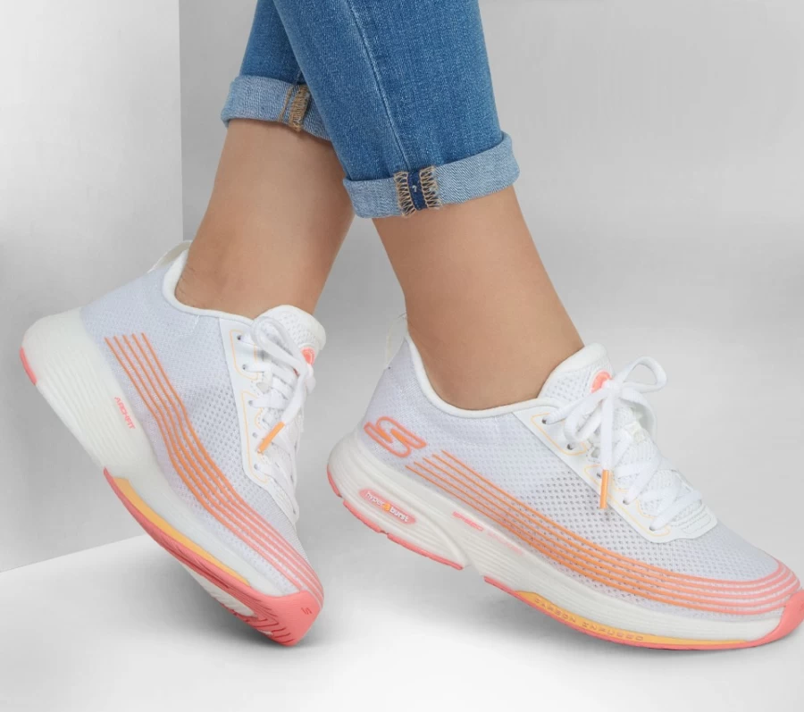 SKECHERS Women's Go Walk Speed Walker - White & Pink Walking Shoes for Comfort & Support