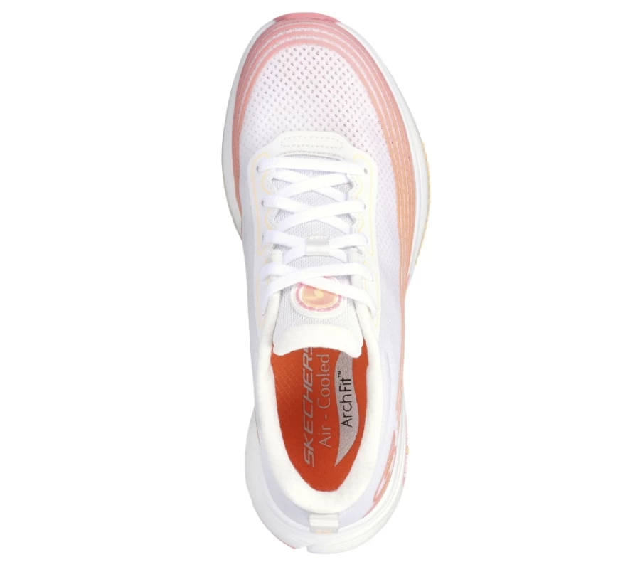 SKECHERS Women's Go Walk Speed Walker - White & Pink Walking Shoes for Comfort & Support