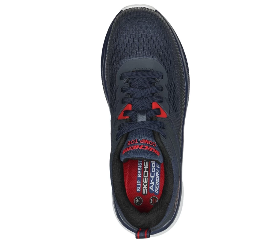 SKECHERS Men's Navy Work Shoes - Jevion Style for Comfort & Durability