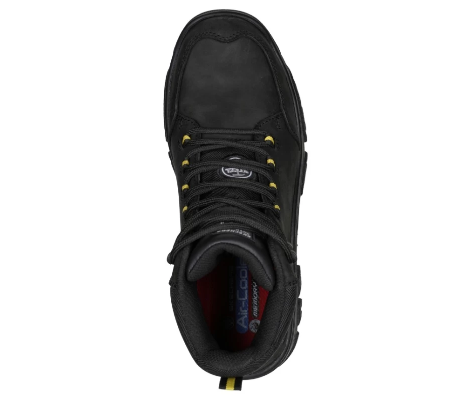SKECHERS Men's Black Burgin - Benafick St Work Shoes