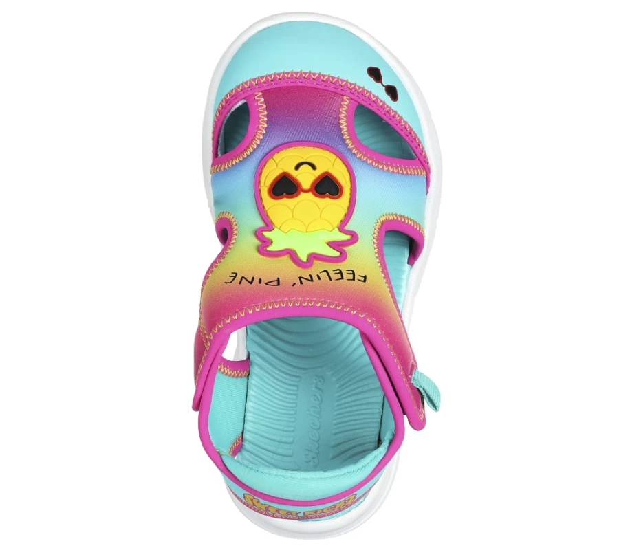 SKECHERS Kids Flex Splash - Fruity Buds Sneakers in Turquoise & Hot Pink
