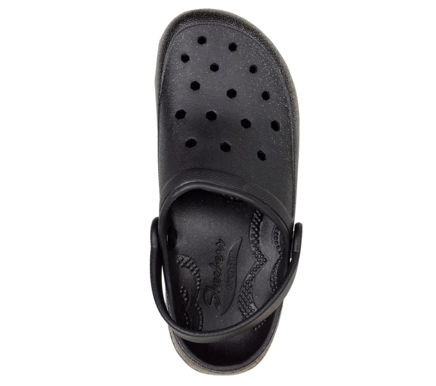 SKECHERS Women's Foamies Arch Fit Footsteps - Black & Gold Sneakers for Comfort & Style