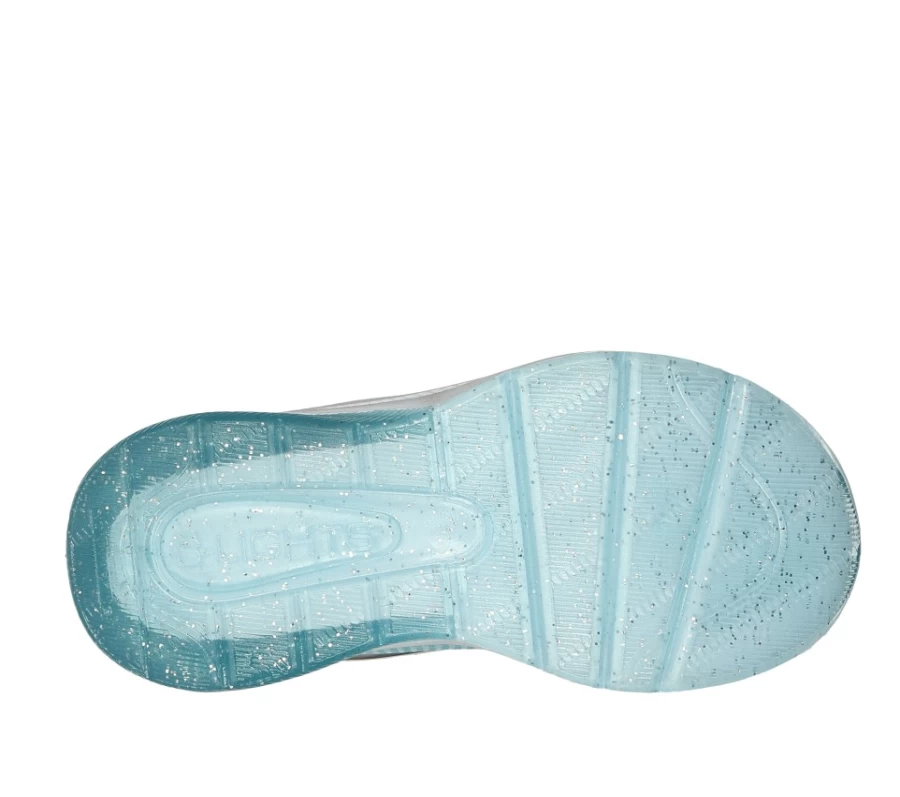 SKECHERS Kids' S-Lights Hyper Brights Sneakers in Aqua/Multi - Light-Up Shoes for Boys & Girls
