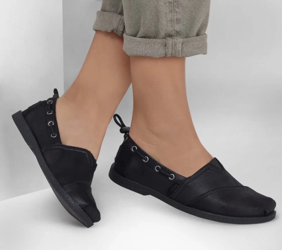SKECHERS Women's Bobs Chill Luxe - Clued In Slip-On Sneakers in Black