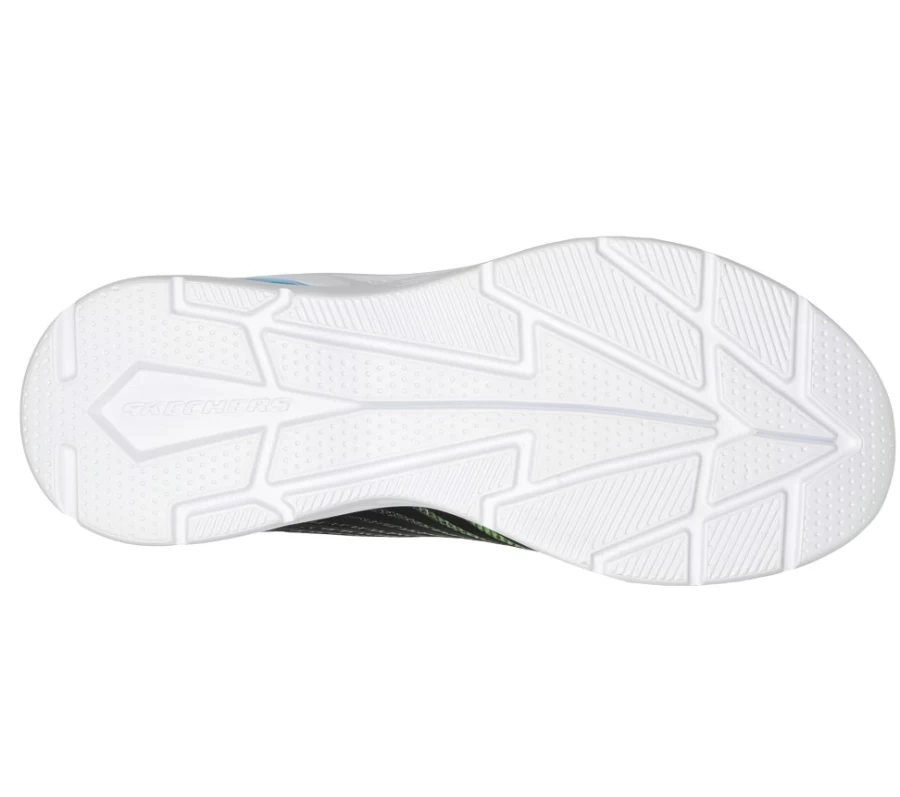 SKECHERS Kids Microspec Max II Sneakers - Black & Lime Athletic Shoes for Children