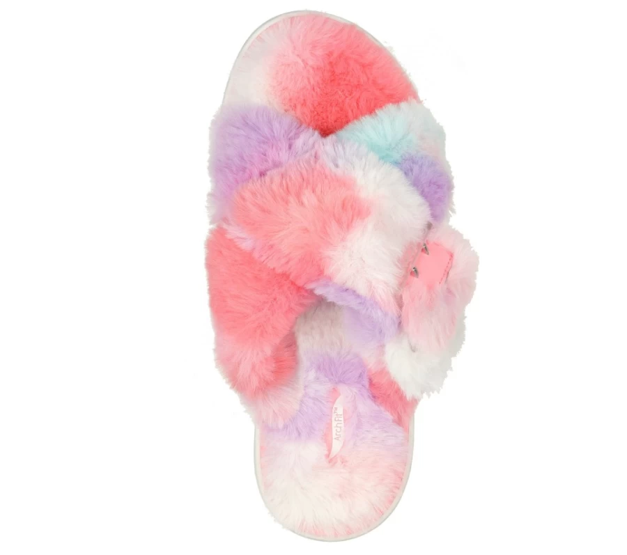 SKECHERS Women's Arch Fit Lounge Sneakers in Pink & Multi - Go Lounge Excite Comfort Walking Shoes