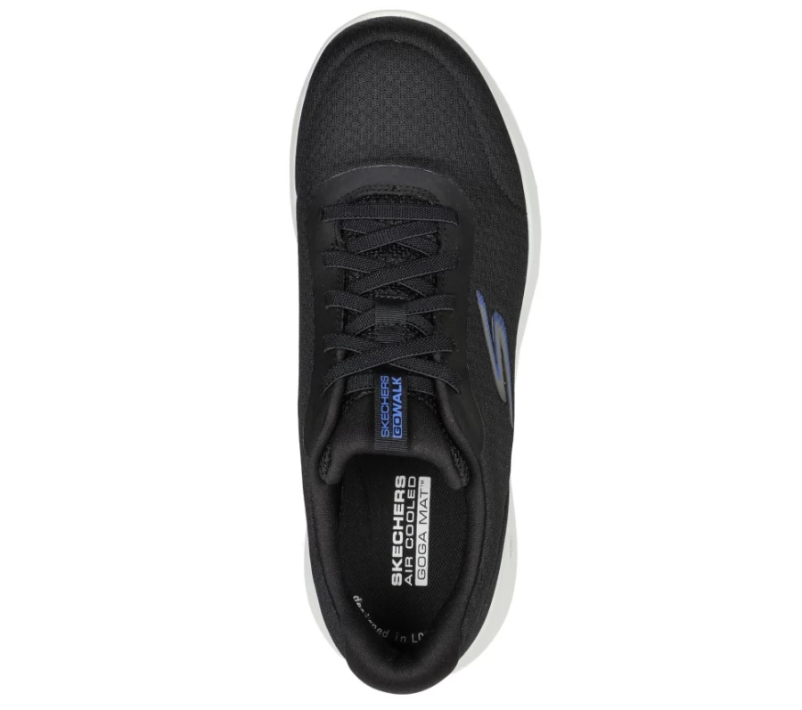 SKECHERS Men's Go Walk Max - Midshore Slip-On Sneakers in Black & Blue