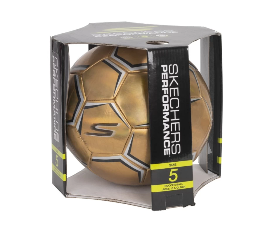 SKECHERS Men's Gold Hex Shadow Size 5 Soccer Ball - Official Match Football