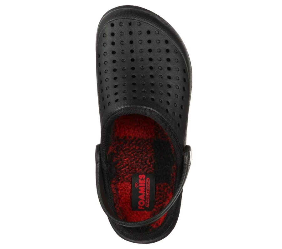SKECHERS Women's Black Foamies Footsteps Comfortable Slip-On Shoes