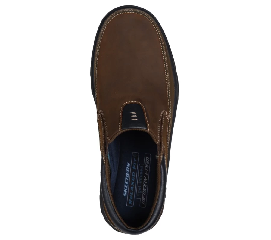 SKECHERS Men's Relaxed Fit Brown Segment - The Search Casual Shoes