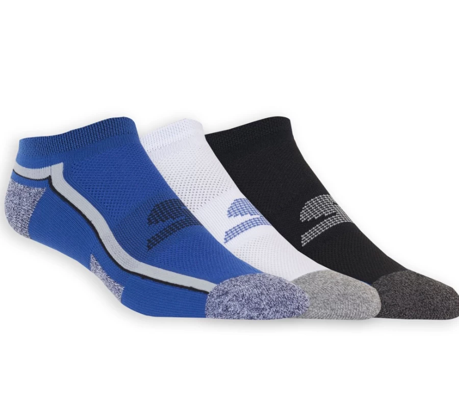 SKECHERS Men's Low Cut Athletic Socks 3-Pack - Assorted Colors