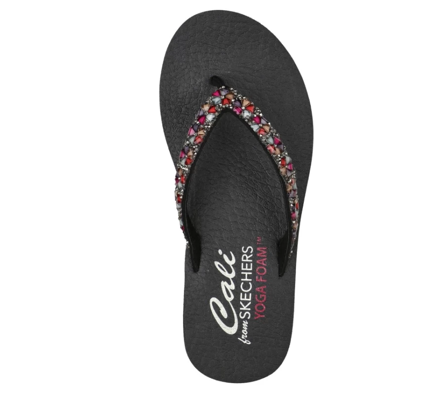 "SKECHERS Women's Black & Multi Daisy Delight Meditation Shoes"