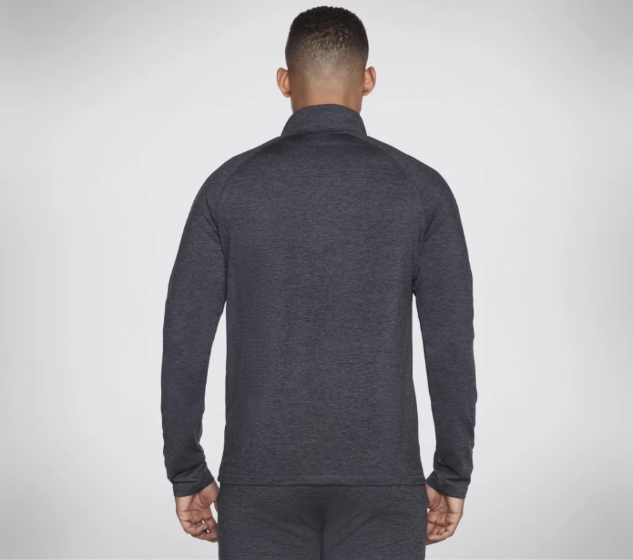 SKECHERS Men's Skech-Knits Ultra Go 1/4 Zip Pullover - Charcoal