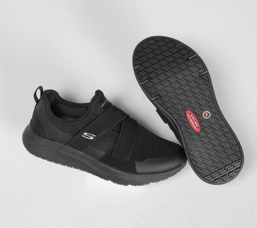 SKECHERS Women's Elloree Sr Black Work Shoes