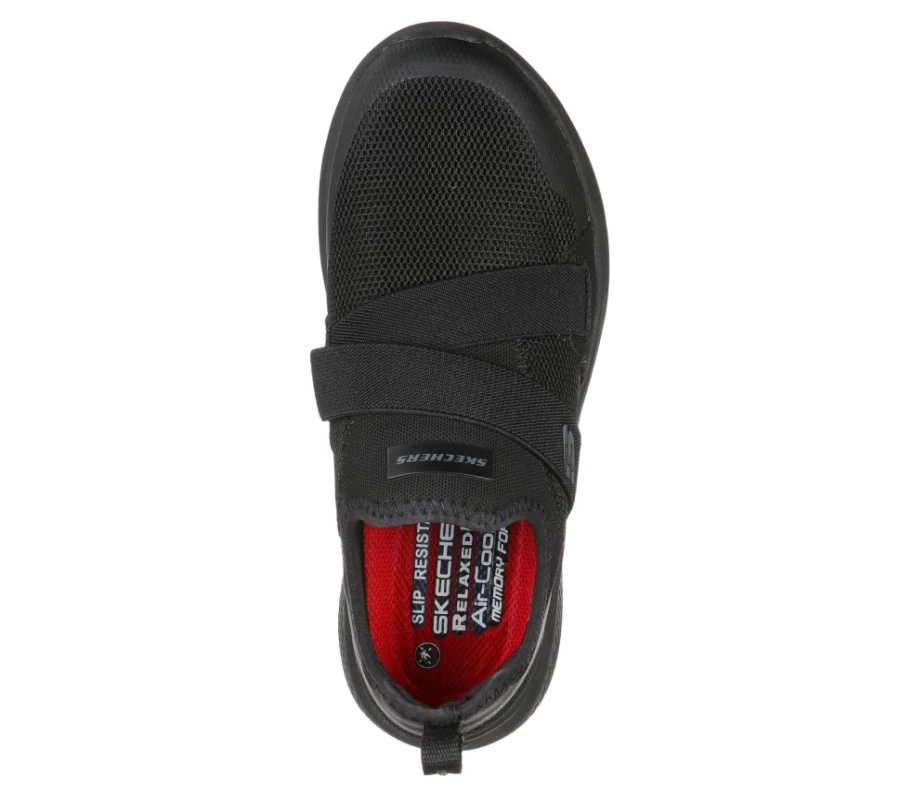 SKECHERS Women's Elloree Sr Black Work Shoes